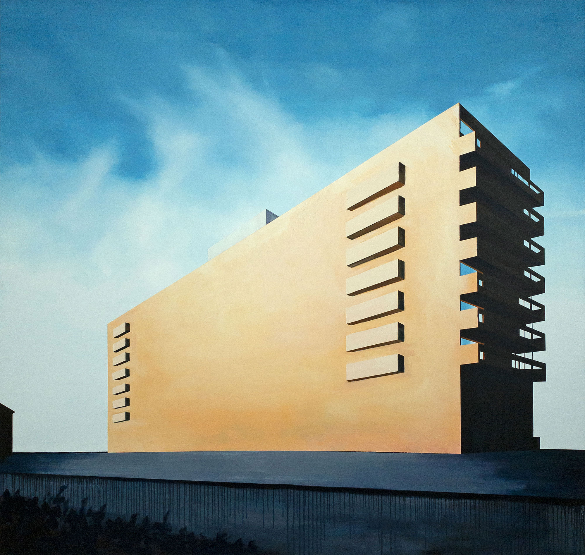 gestrandet Anna Fiegen 2021, Öl auf Leinwand, 180 x 190 cm 