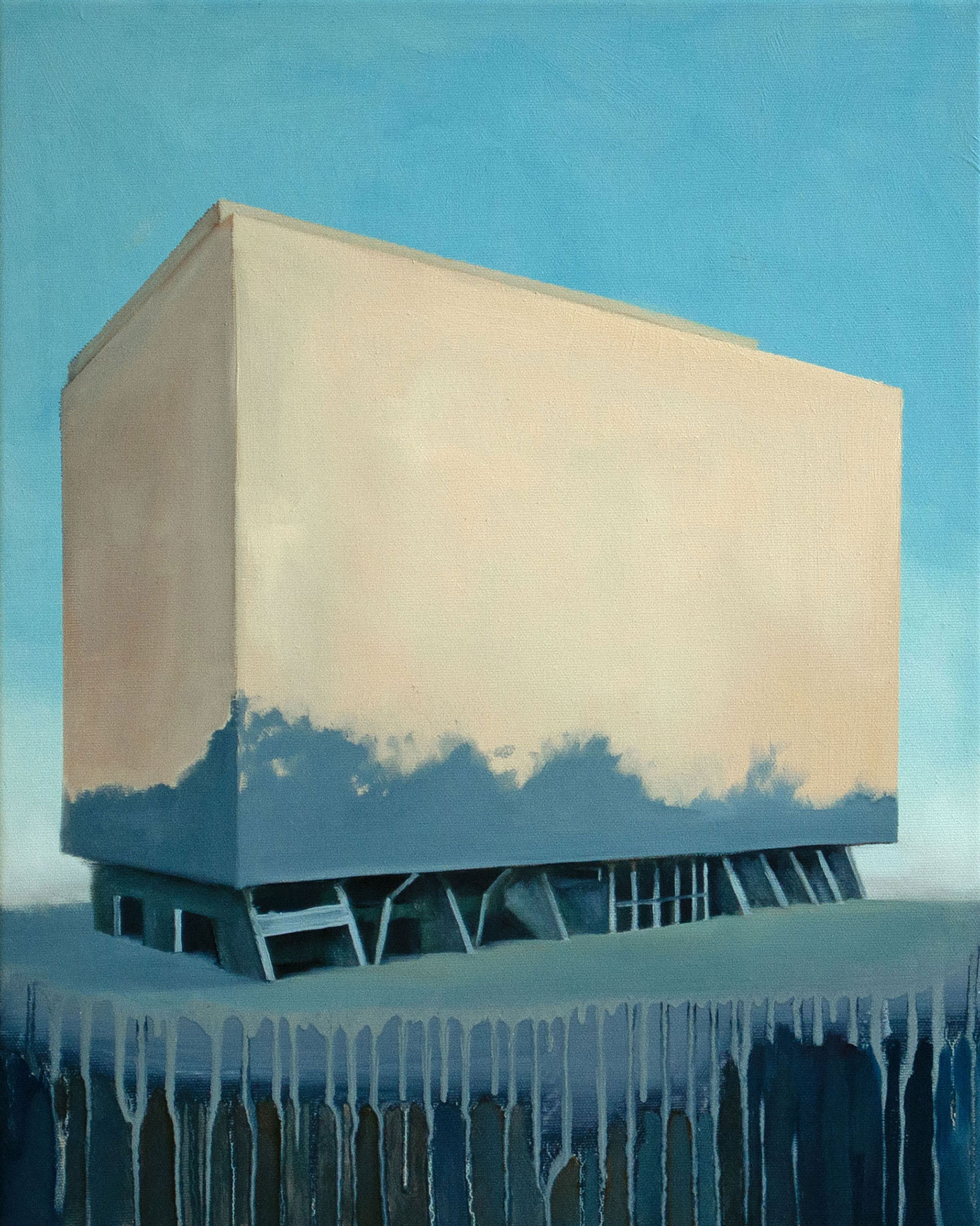 eingetaucht Anna Fiegen 2017, Öl auf Leinwand, 50 x 40 cm 