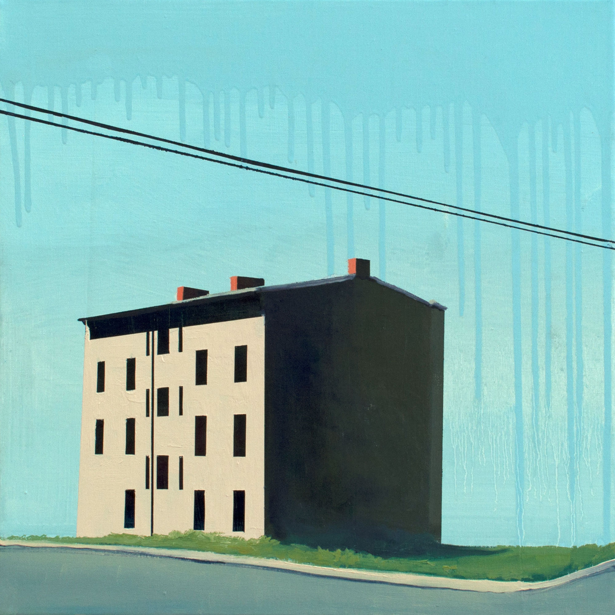 provinziell Anna Fiegen 2019, Öl auf Leinwand, 40 x 40 cm 