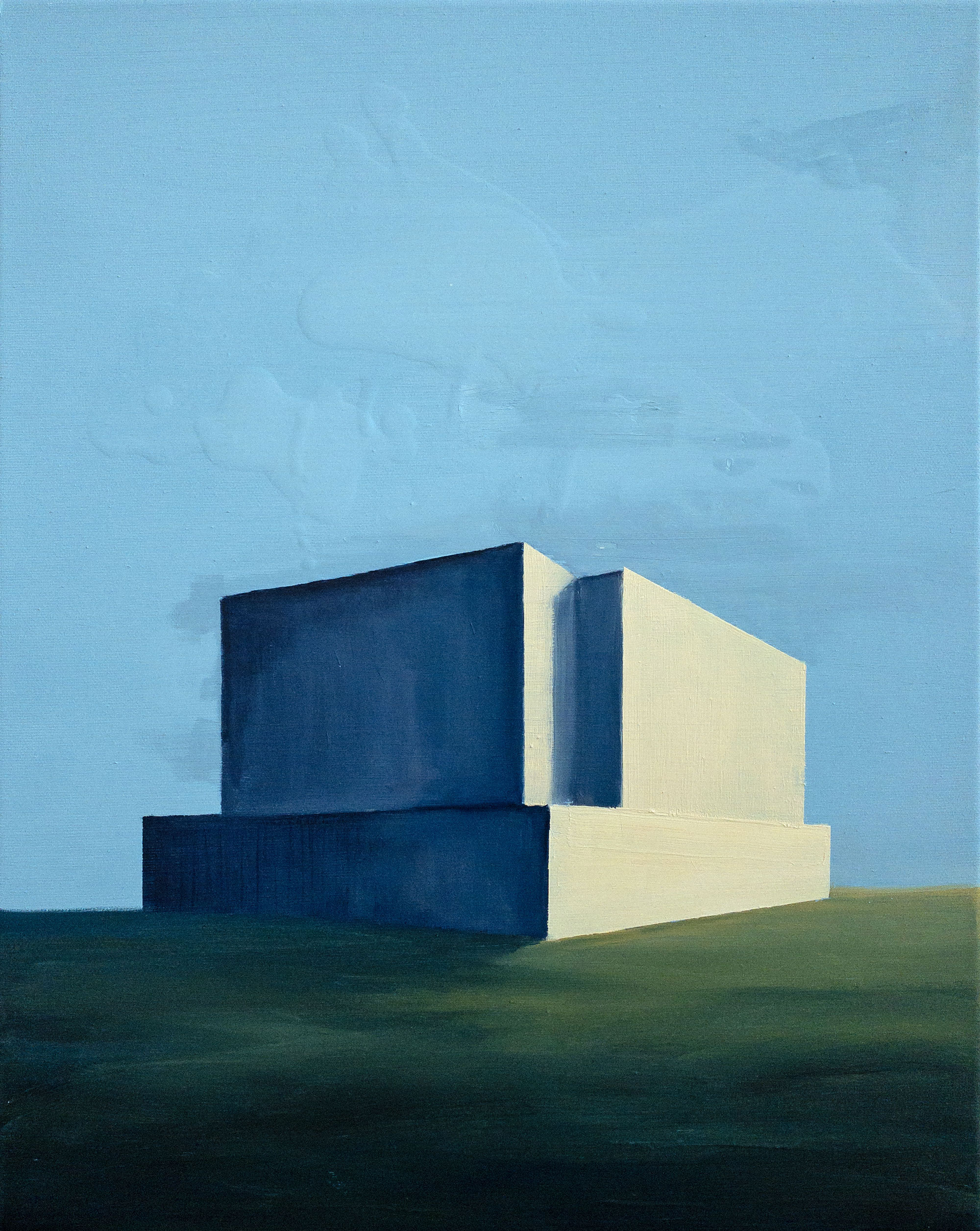 geduckt Anna Fiegen 2023, Öl auf Leinwand, 50 x 40 cm 